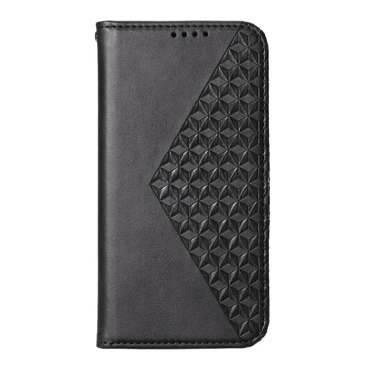 For iPhone Air Cubic Grid Calf Texture Magnetic Leather Phone Case