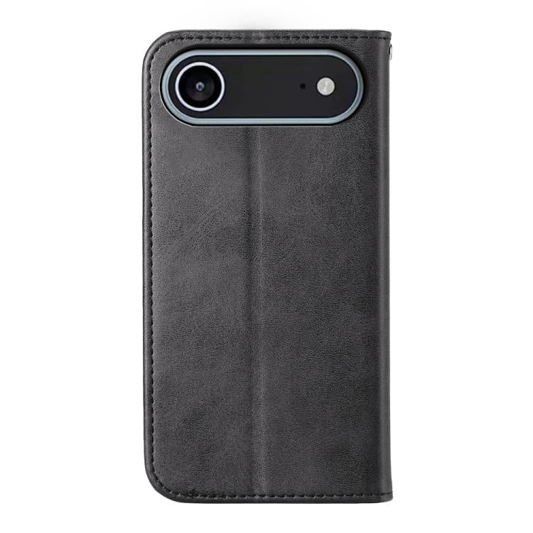 For iPhone Air Cubic Grid Calf Texture Magnetic Leather Phone Case