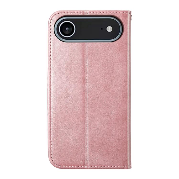 For iPhone Air Cubic Grid Calf Texture Magnetic Leather Phone Case