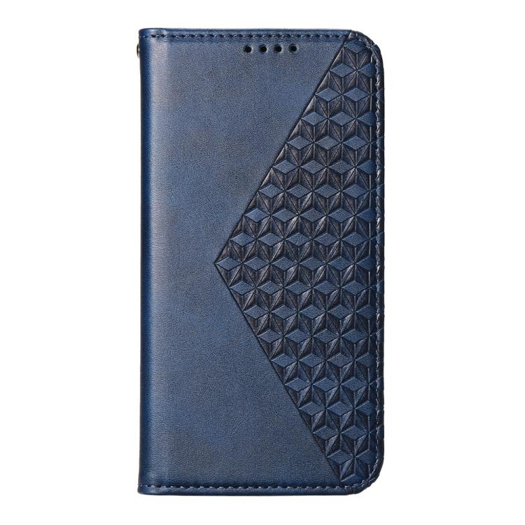 For iPhone Air Cubic Grid Calf Texture Magnetic Leather Phone Case