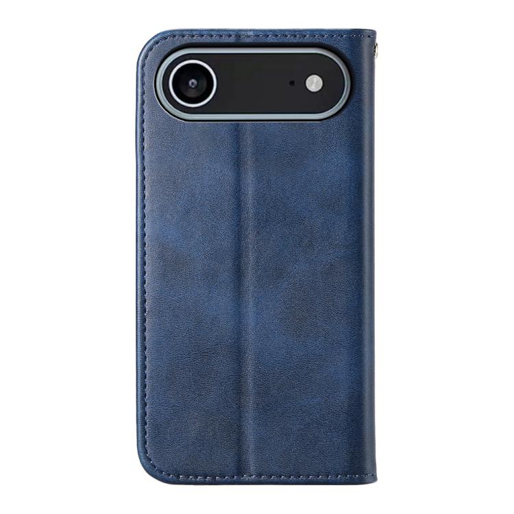 For iPhone Air Cubic Grid Calf Texture Magnetic Leather Phone Case