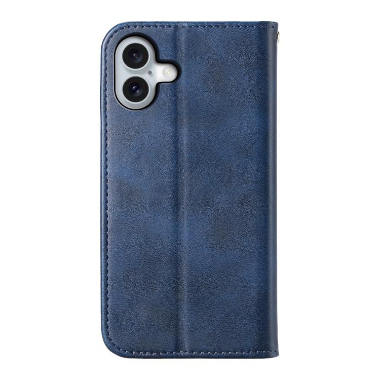 For iPhone 17 Cubic Grid Calf Texture Magnetic Leather Phone Case