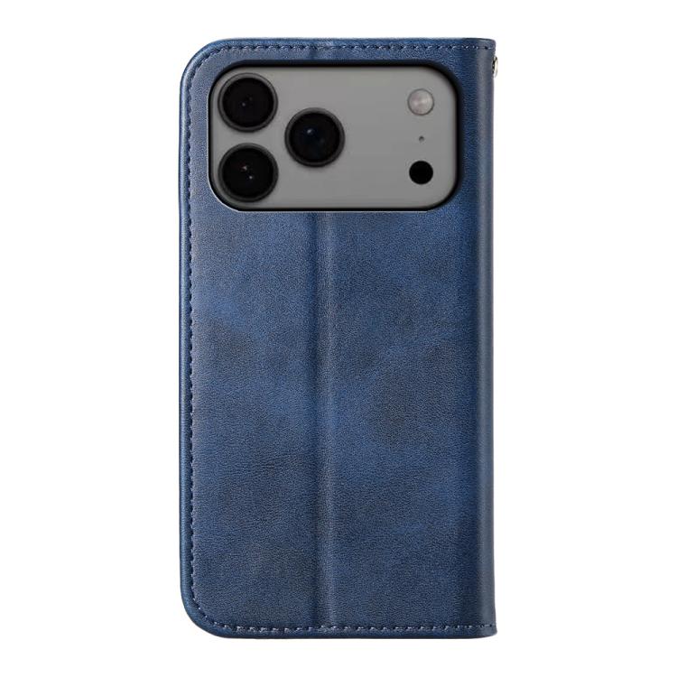For iPhone 17 Pro Max Cubic Grid Calf Texture Magnetic Leather Phone Case