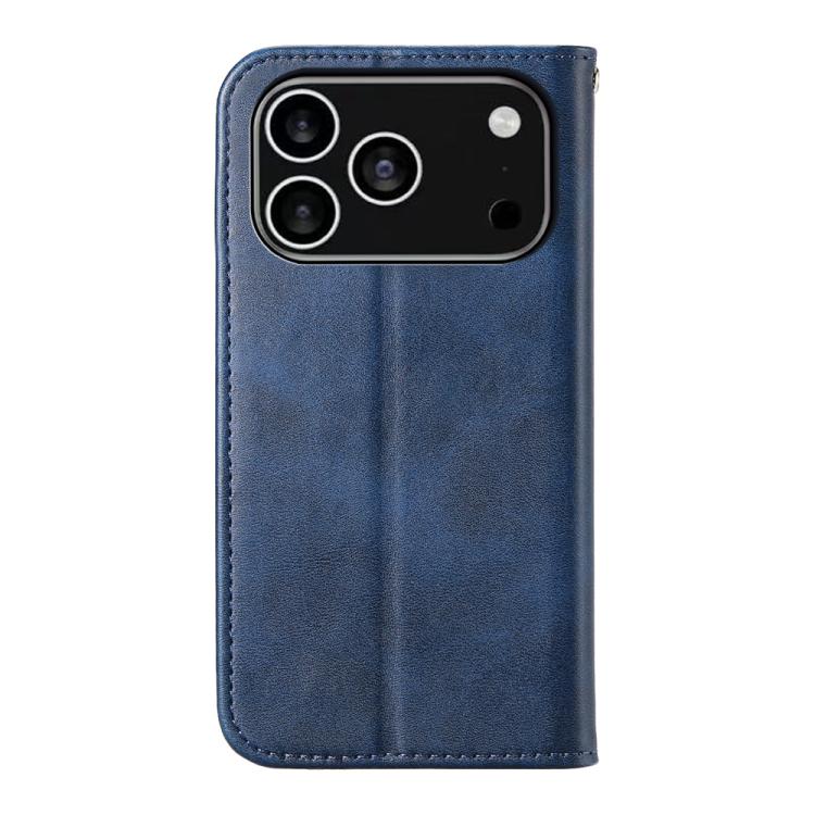 For iPhone 17 Pro Cubic Grid Calf Texture Magnetic Leather Phone Case