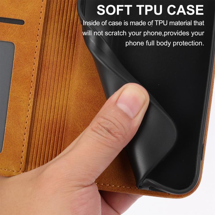 For iPhone 17 Pro Cubic Grid Calf Texture Magnetic Leather Phone Case