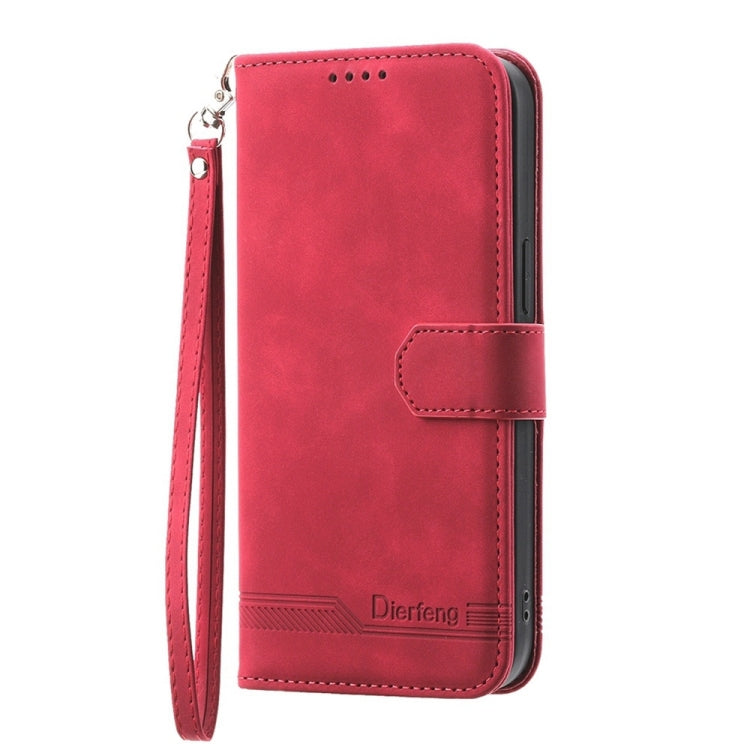 For iPhone 16 Pro Max Dierfeng Dream Line TPU Hybrid PU Leather Phone Case