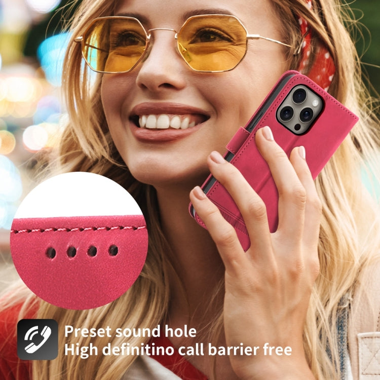 For iPhone 16 Pro Max Dierfeng Dream Line TPU Hybrid PU Leather Phone Case