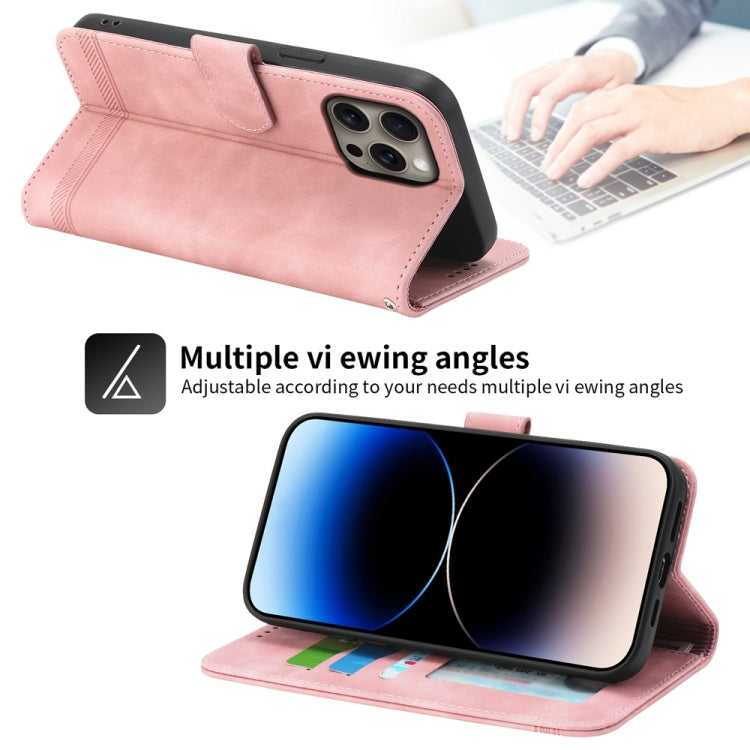 For iPhone 16 Pro Max Dierfeng Dream Line TPU Hybrid PU Leather Phone Case