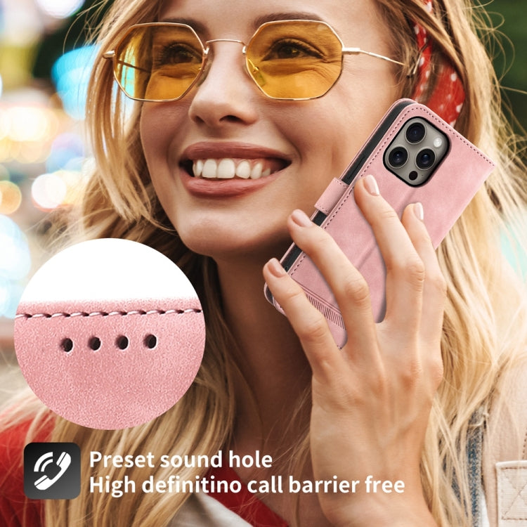 For iPhone 16 Pro Max Dierfeng Dream Line TPU Hybrid PU Leather Phone Case