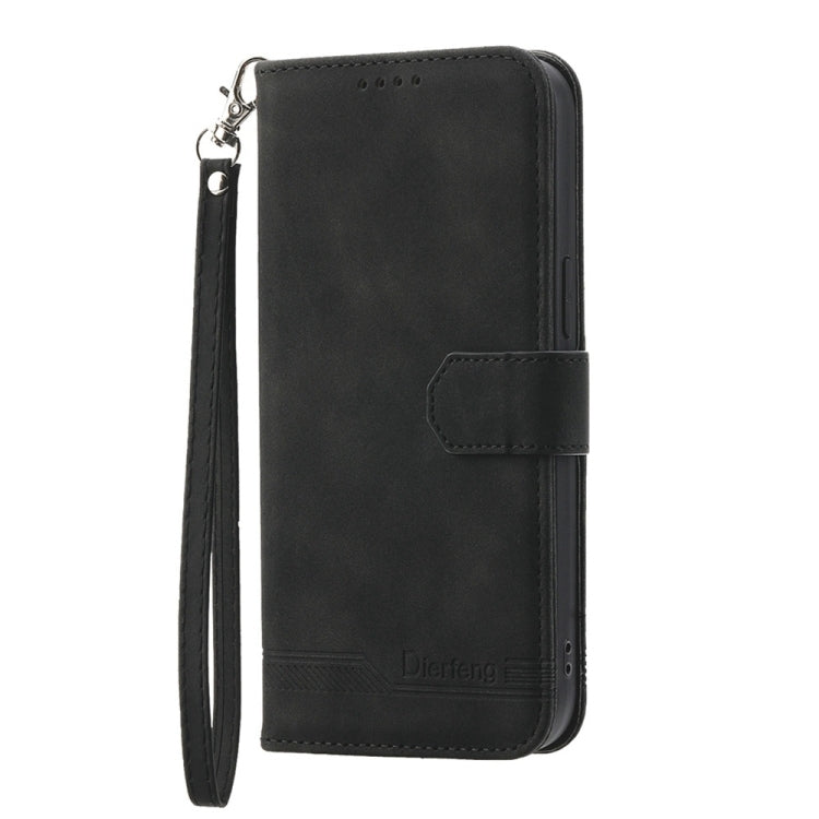 For iPhone 16 Pro Dierfeng Dream Line TPU Hybrid PU Leather Phone Case