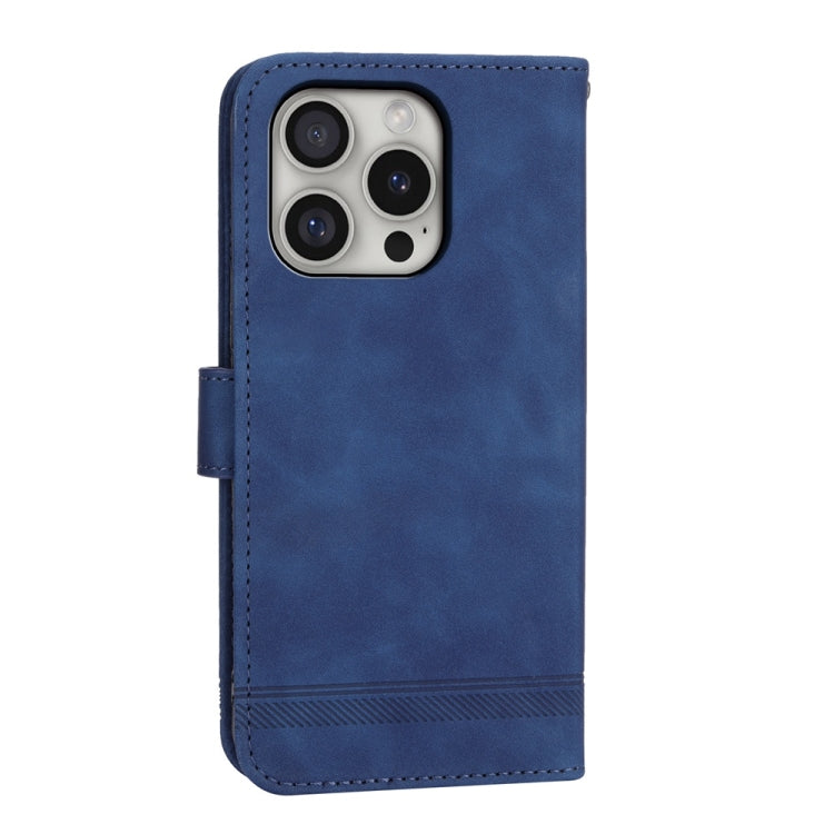 For iPhone 16 Pro Dierfeng Dream Line TPU Hybrid PU Leather Phone Case