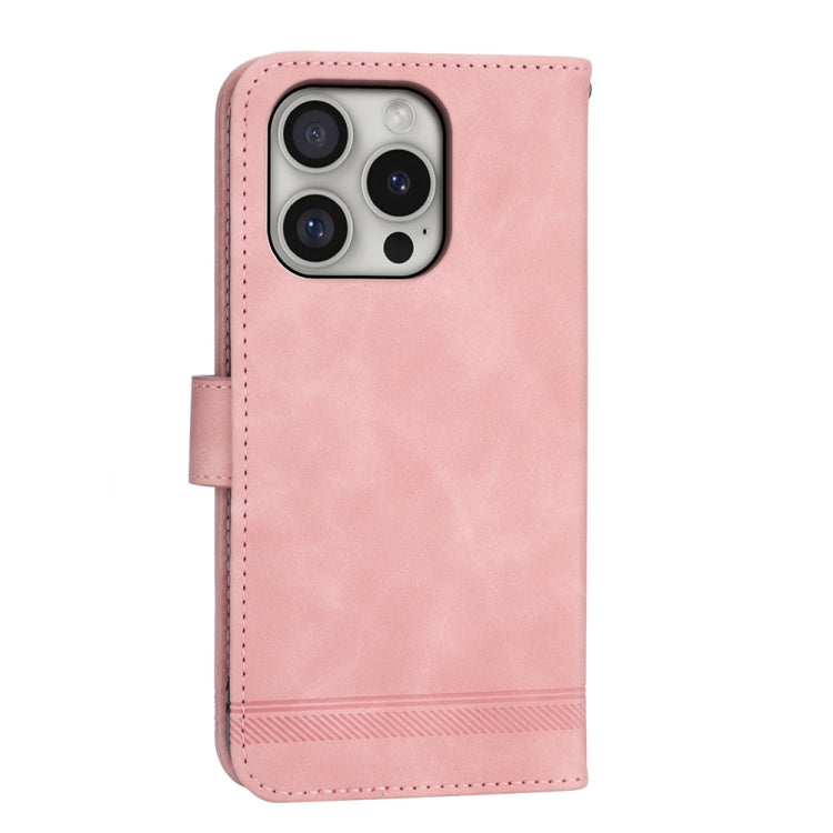 For iPhone 16 Pro Dierfeng Dream Line TPU Hybrid PU Leather Phone Case