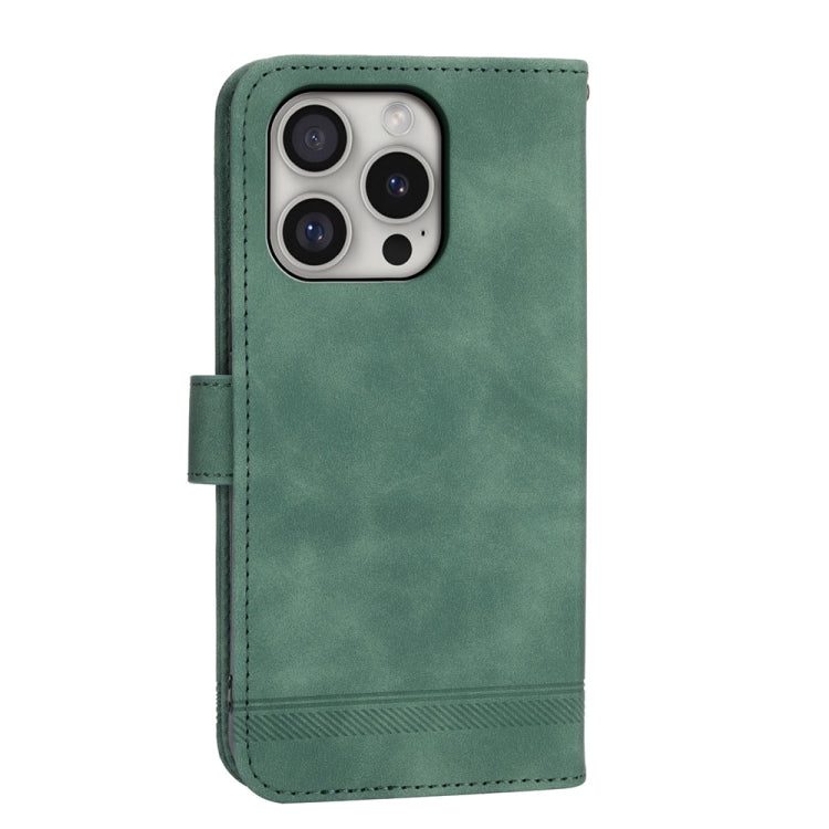 For iPhone 16 Pro Dierfeng Dream Line TPU Hybrid PU Leather Phone Case