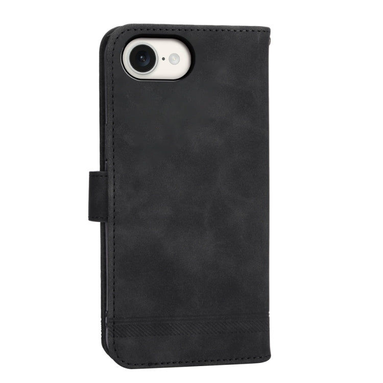 For iPhone 16e Dierfeng Dream Line TPU Hybrid PU Leather Phone Case