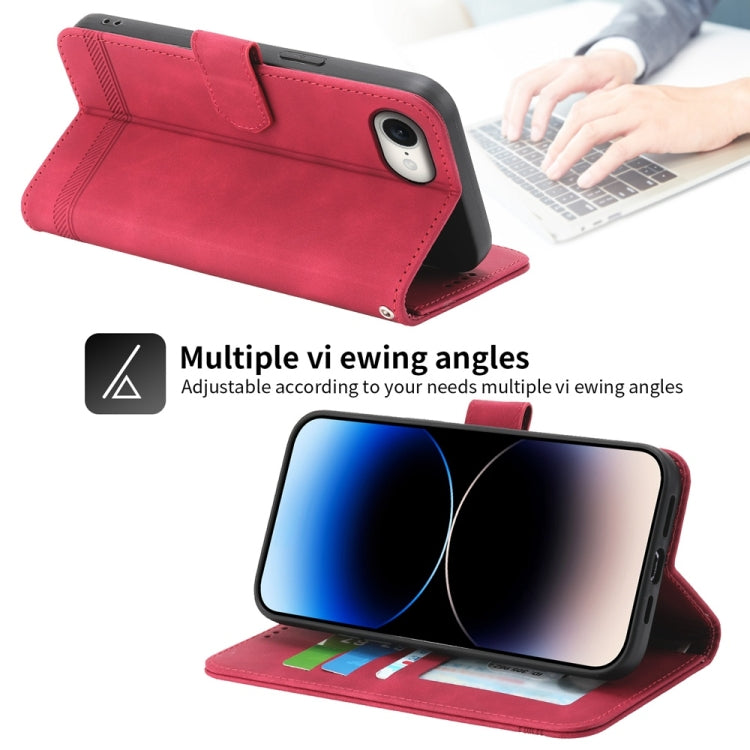 For iPhone 16e Dierfeng Dream Line TPU Hybrid PU Leather Phone Case