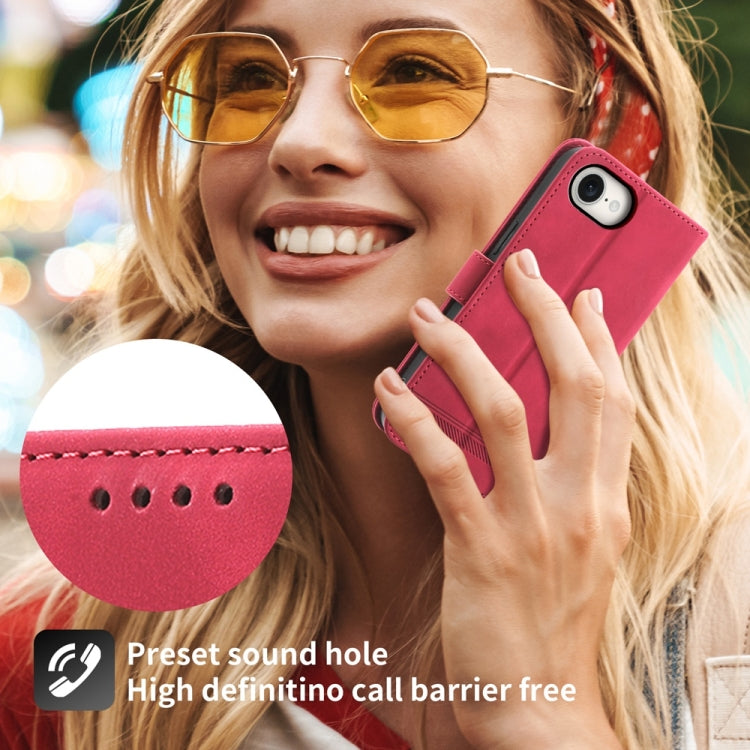 For iPhone 16e Dierfeng Dream Line TPU Hybrid PU Leather Phone Case