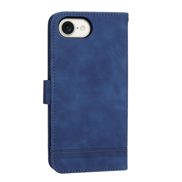 For iPhone 16e Dierfeng Dream Line TPU Hybrid PU Leather Phone Case