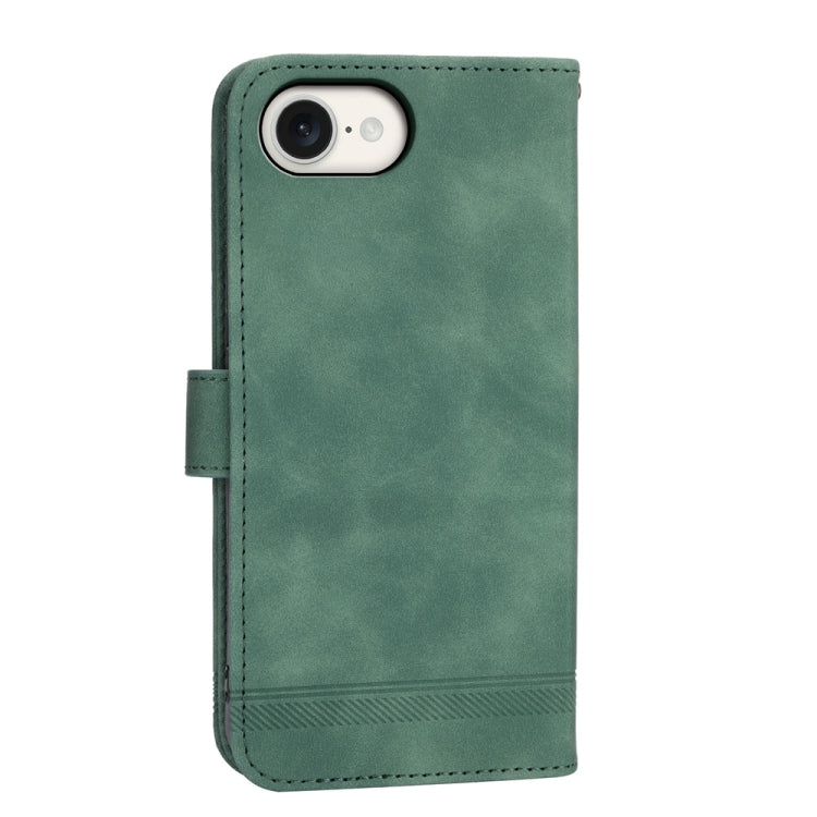 For iPhone 16e Dierfeng Dream Line TPU Hybrid PU Leather Phone Case