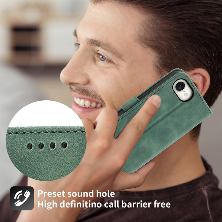For iPhone 16e Dierfeng Dream Line TPU Hybrid PU Leather Phone Case
