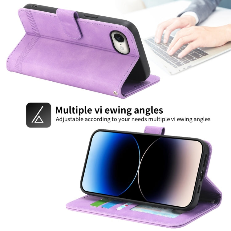 For iPhone 16e Dierfeng Dream Line TPU Hybrid PU Leather Phone Case