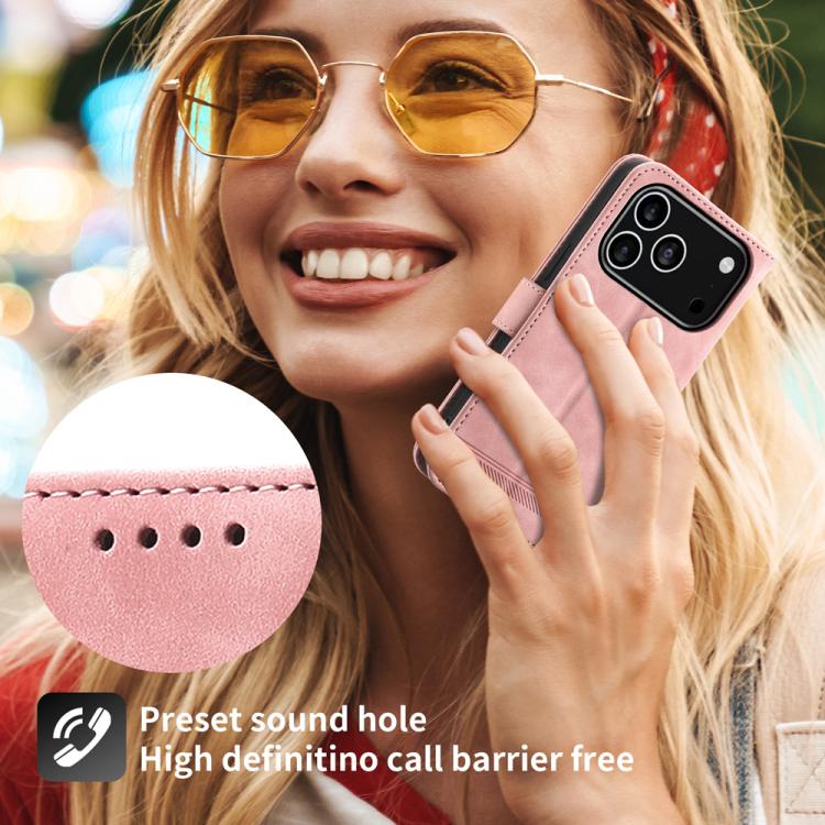 For iPhone 17 Pro Dierfeng Dream Line TPU Hybrid PU Leather Phone Case