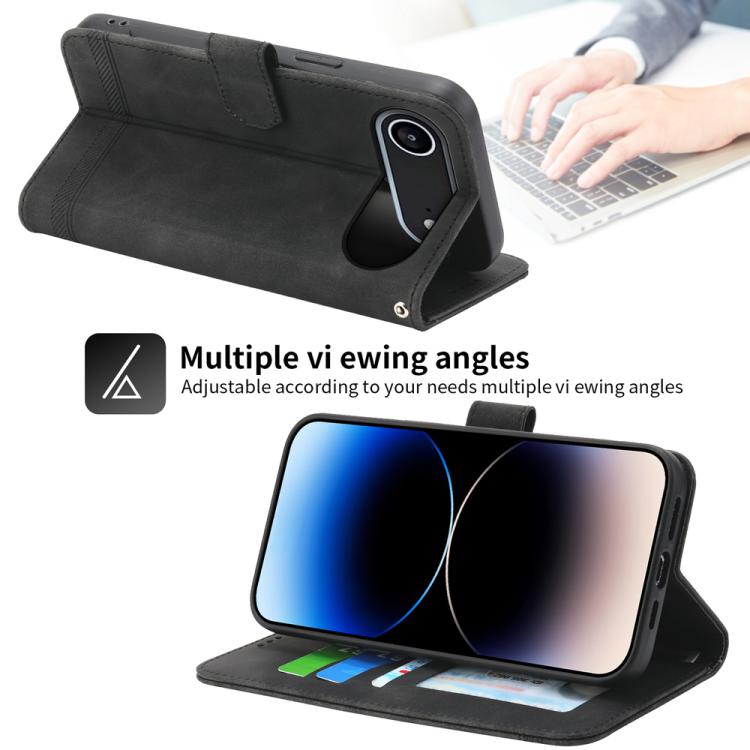 For iPhone Air Dierfeng Dream Line TPU Hybrid PU Leather Phone Case