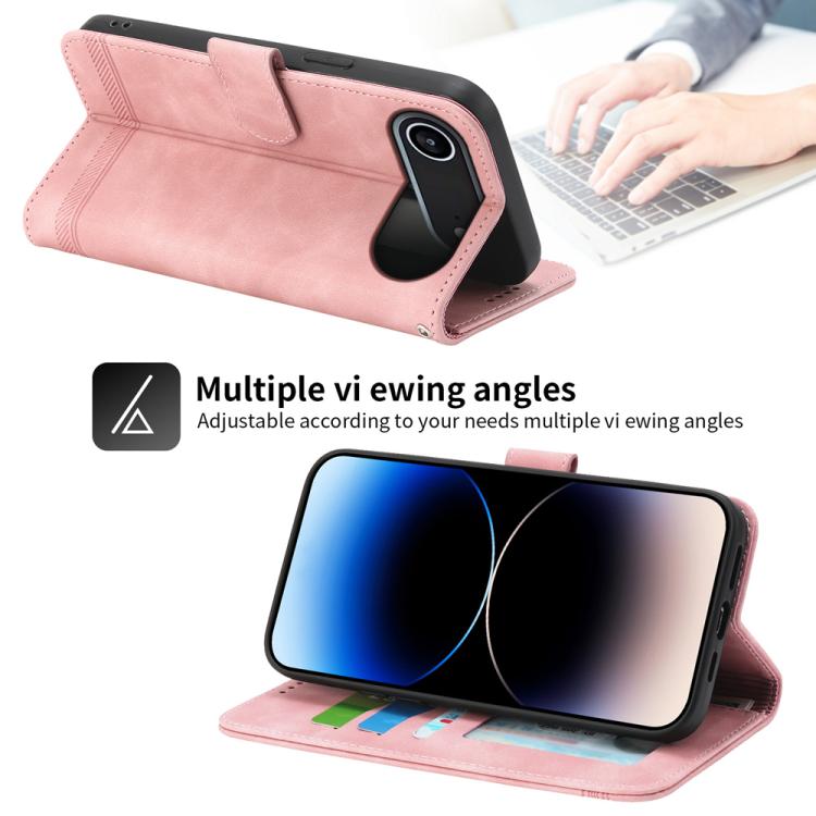 For iPhone Air Dierfeng Dream Line TPU Hybrid PU Leather Phone Case
