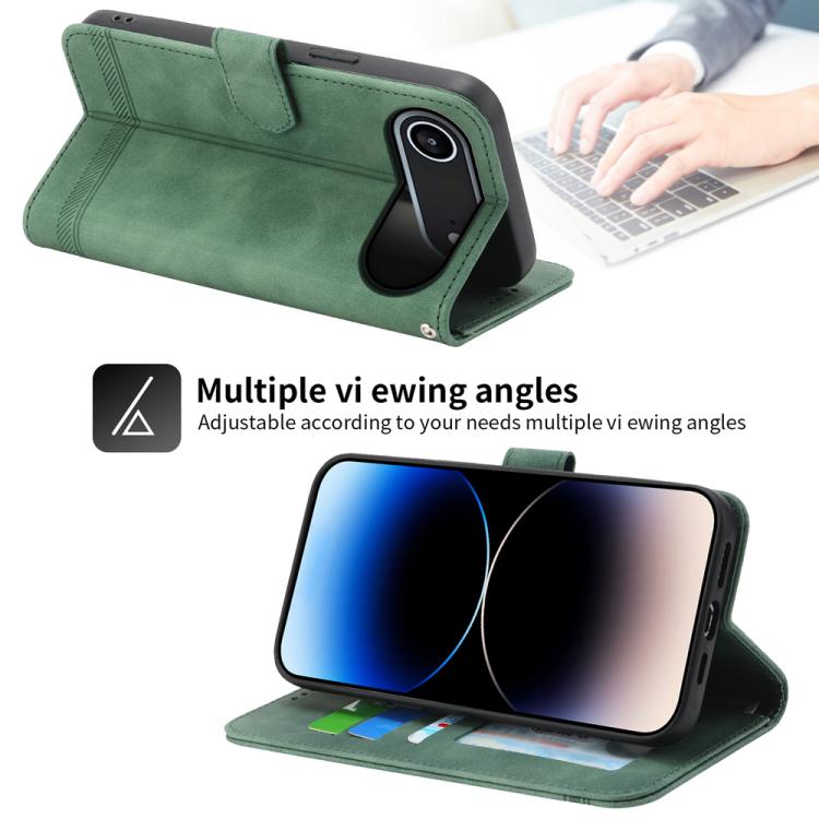 For iPhone Air Dierfeng Dream Line TPU Hybrid PU Leather Phone Case
