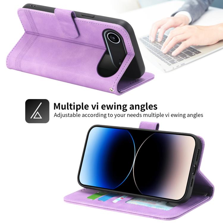 For iPhone Air Dierfeng Dream Line TPU Hybrid PU Leather Phone Case