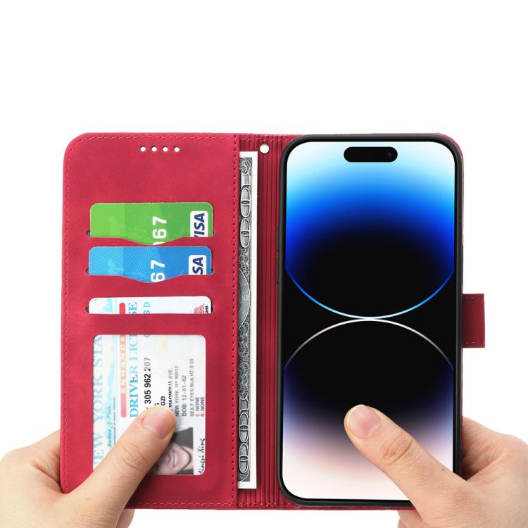 For iPhone 17 Dierfeng Dream Line TPU Hybrid PU Leather Phone Case