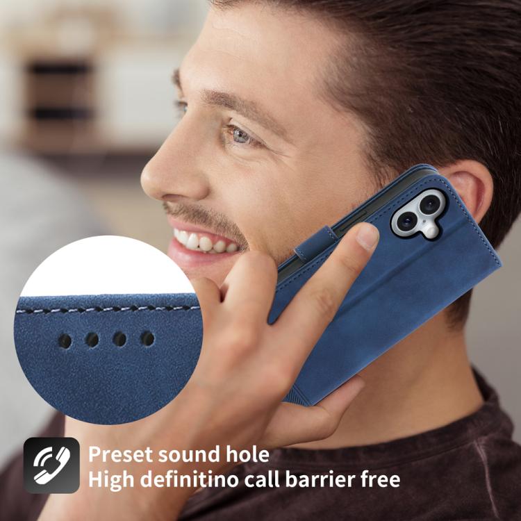 For iPhone 17 Dierfeng Dream Line TPU Hybrid PU Leather Phone Case
