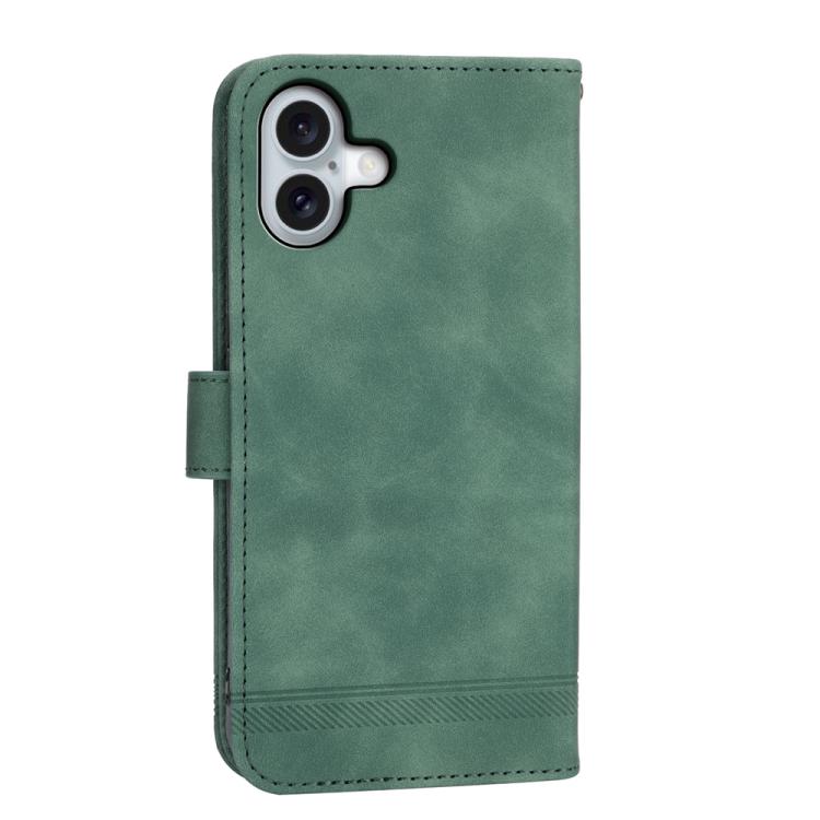 For iPhone 17 Dierfeng Dream Line TPU Hybrid PU Leather Phone Case
