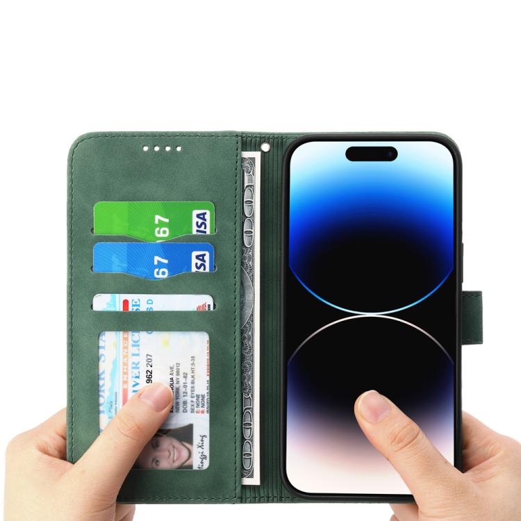 For iPhone 17 Dierfeng Dream Line TPU Hybrid PU Leather Phone Case