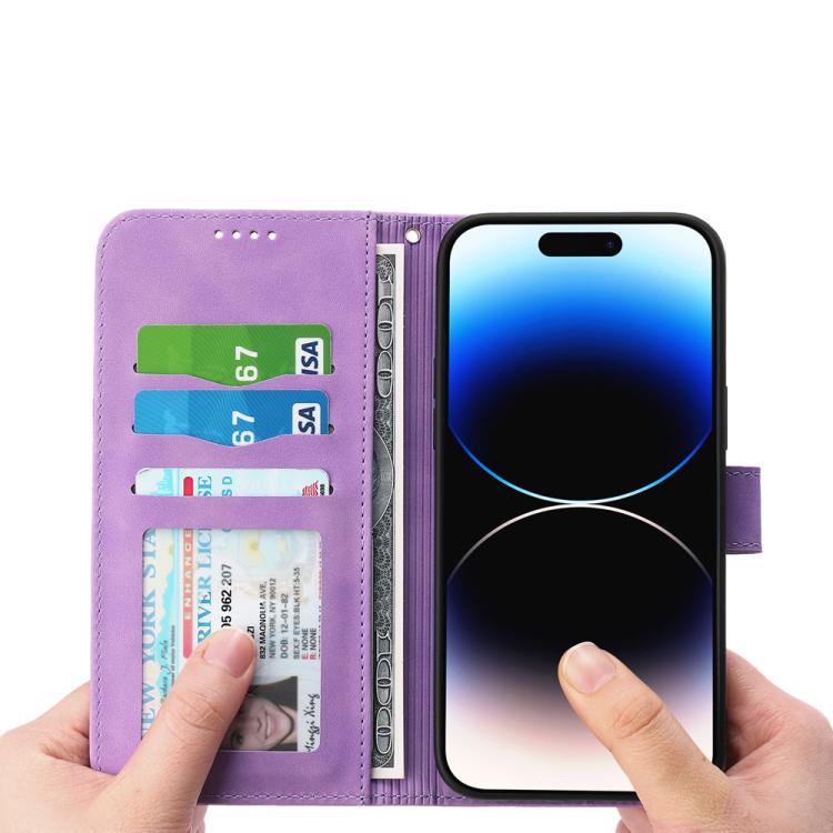 For iPhone 17 Dierfeng Dream Line TPU Hybrid PU Leather Phone Case