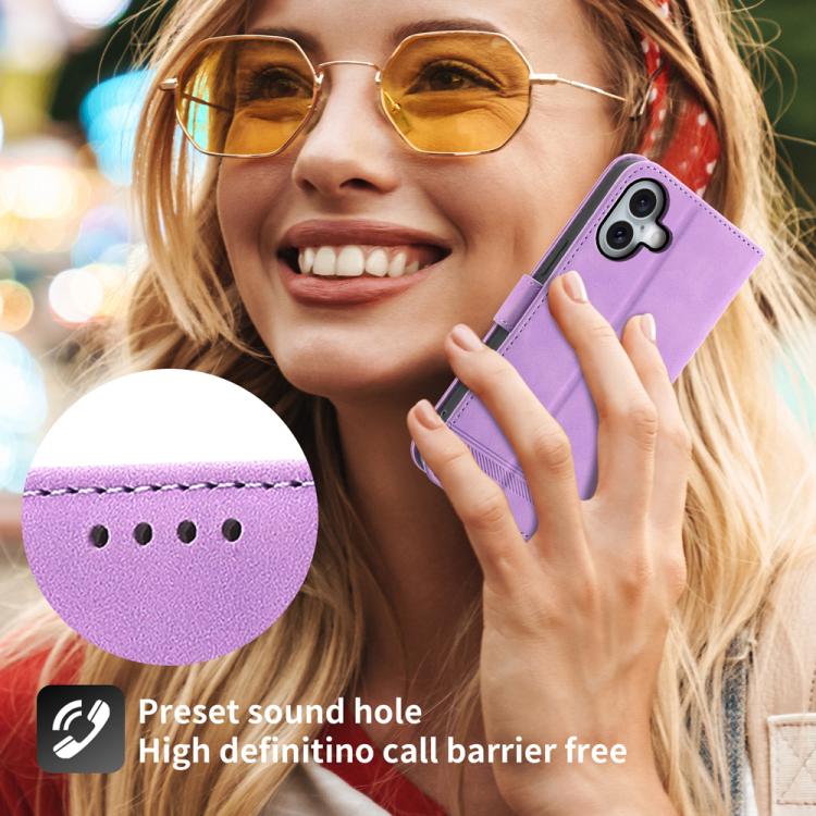 For iPhone 17 Dierfeng Dream Line TPU Hybrid PU Leather Phone Case