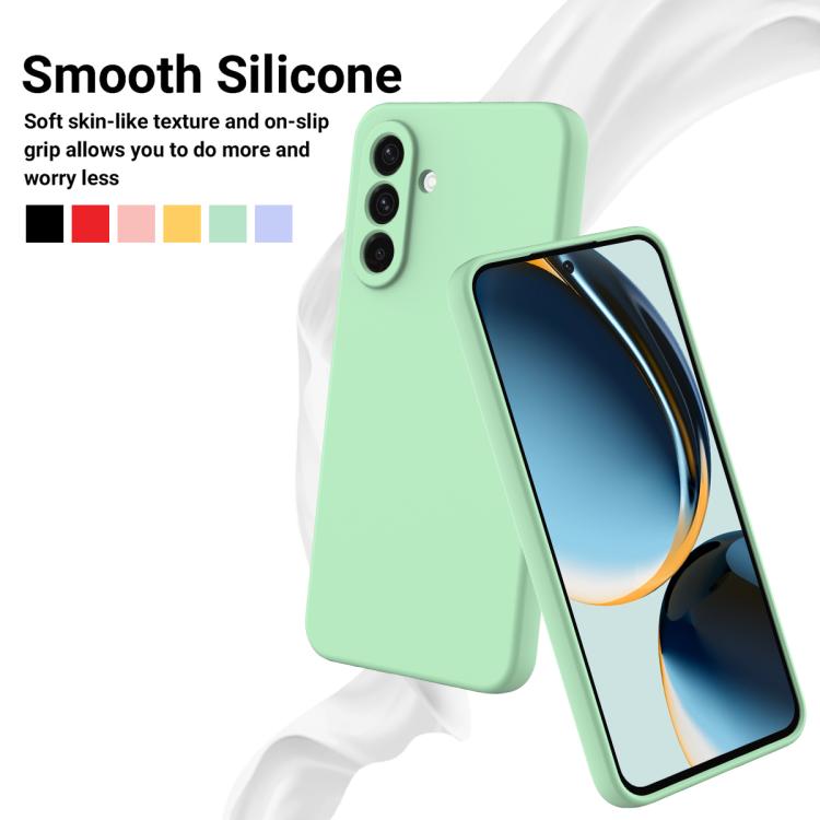 For Galaxy A27 5G Solid Color Liquid Silicone Dropproof Full Coverage Phone Case