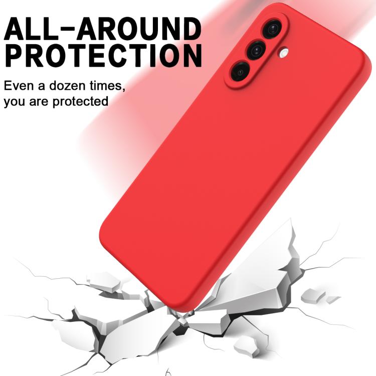 For Galaxy A27 5G Solid Color Liquid Silicone Dropproof Full Coverage Phone Case