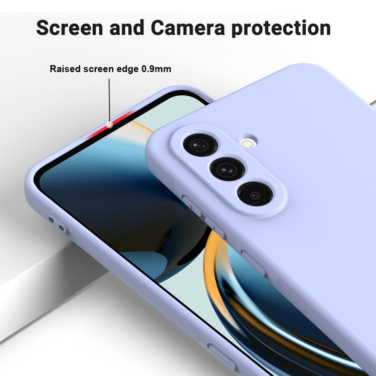 For Galaxy A27 5G Solid Color Liquid Silicone Dropproof Full Coverage Phone Case