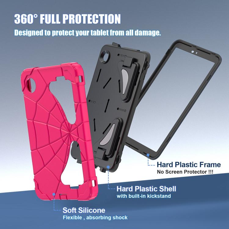 For Samsung Galaxy Tab A11 Spider Silicone Hybrid PC Shockproof Tablet Case