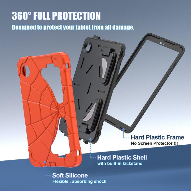 For Samsung Galaxy Tab A11 Spider Silicone Hybrid PC Shockproof Tablet Case