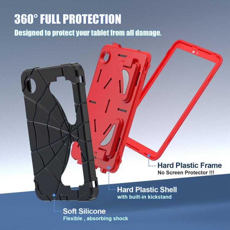 For Samsung Galaxy Tab A11 Spider Silicone Hybrid PC Shockproof Tablet Case