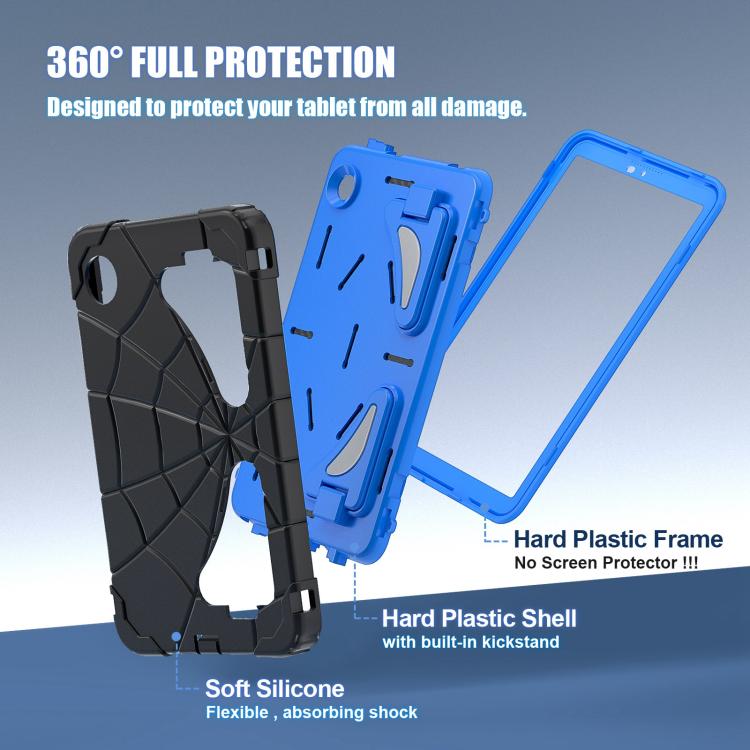 For Samsung Galaxy Tab A11 Spider Silicone Hybrid PC Shockproof Tablet Case