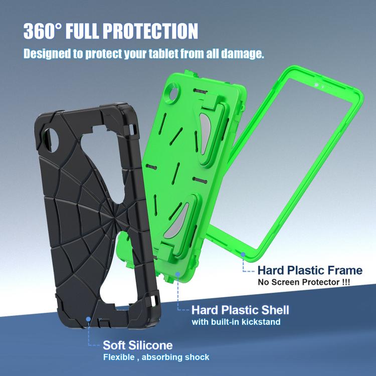 For Samsung Galaxy Tab A11 Spider Silicone Hybrid PC Shockproof Tablet Case