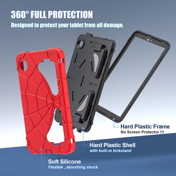 For Samsung Galaxy Tab A11 Spider Silicone Hybrid PC Shockproof Tablet Case