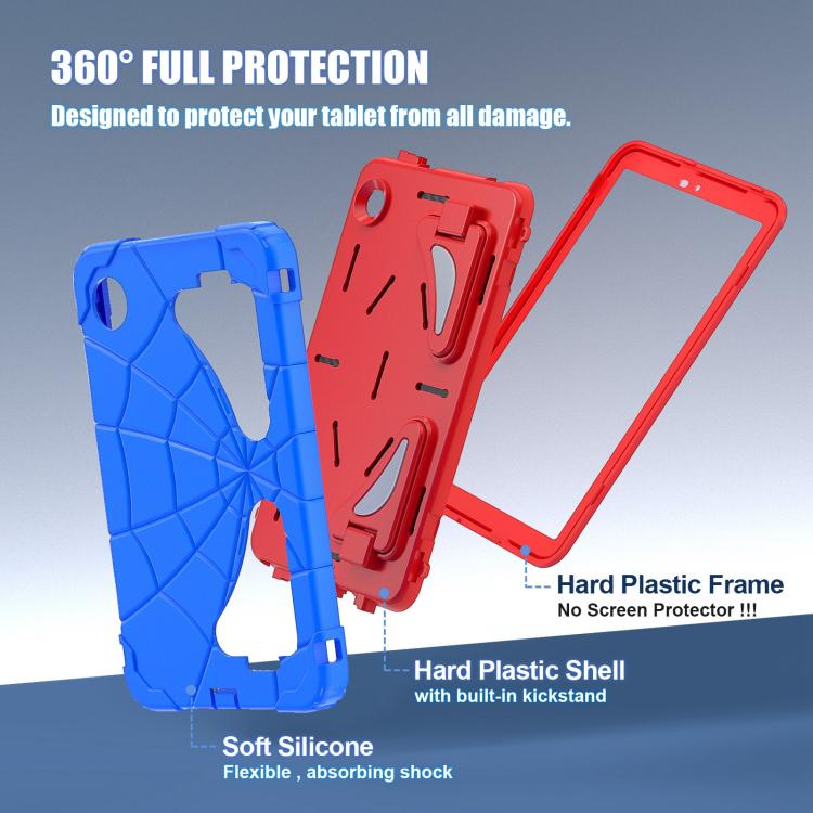 For Samsung Galaxy Tab A11 Spider Silicone Hybrid PC Shockproof Tablet Case