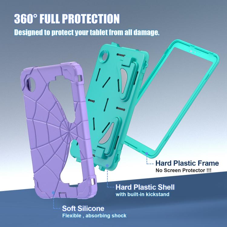 For Samsung Galaxy Tab A11 Spider Silicone Hybrid PC Shockproof Tablet Case