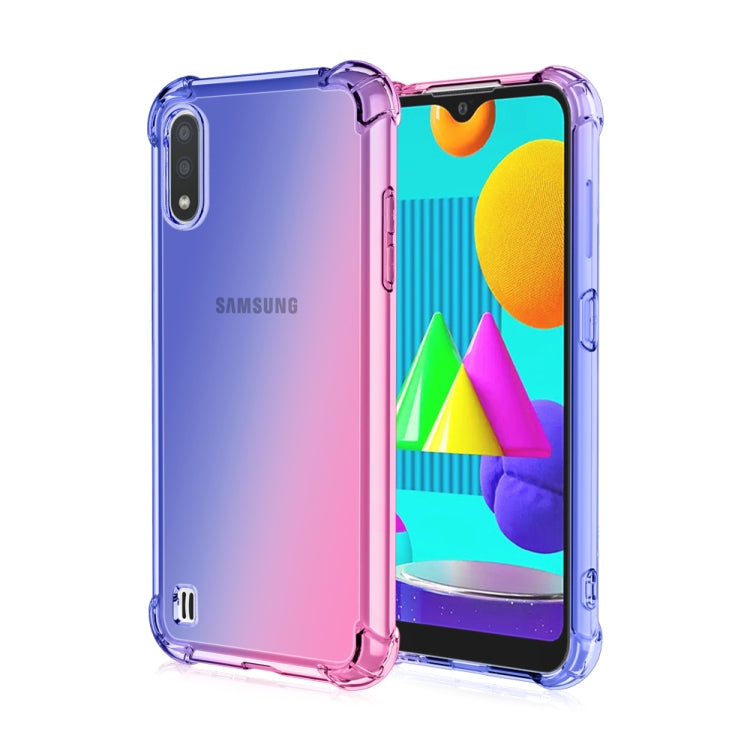 For Samsung Galaxy M01 Four-Corner Airbag Shockproof Gradient Color TPU Protective Case
