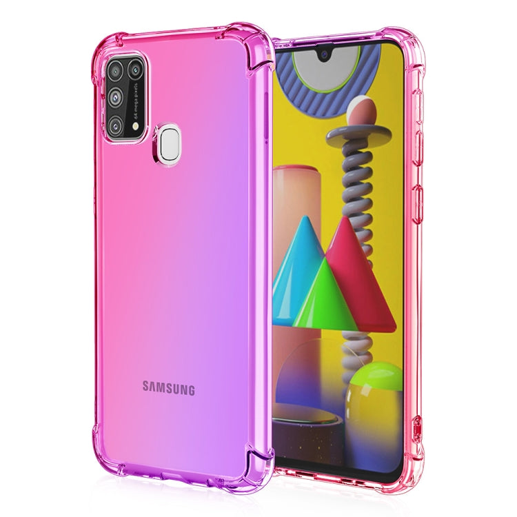 For Samsung Galaxy M31 Four-Corner Airbag Shockproof Gradient Color TPU Protective Case