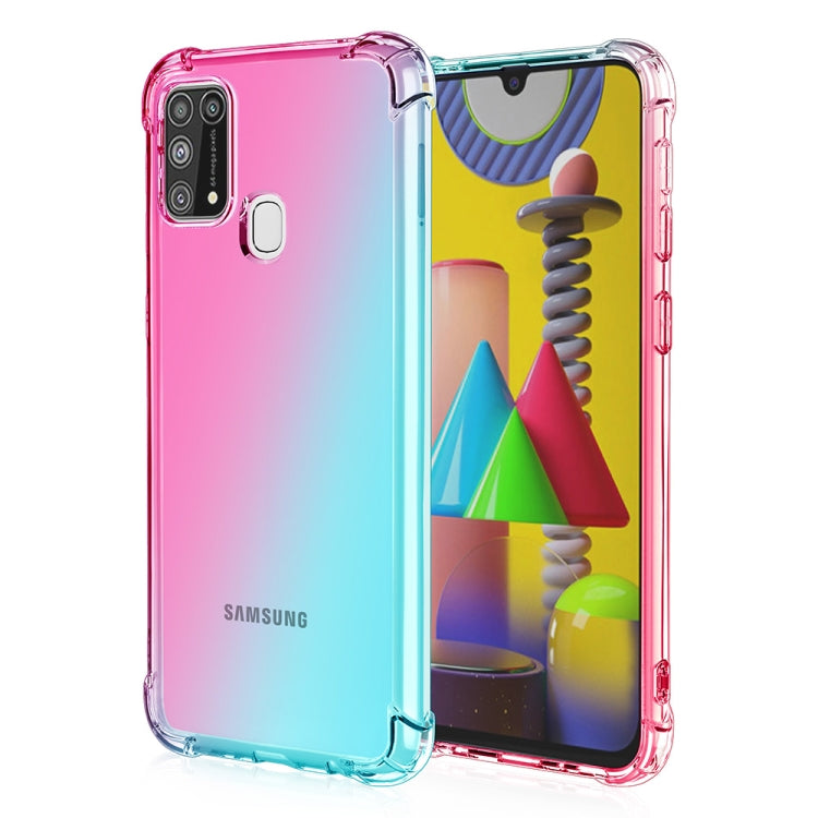 For Samsung Galaxy M31 Four-Corner Airbag Shockproof Gradient Color TPU Protective Case