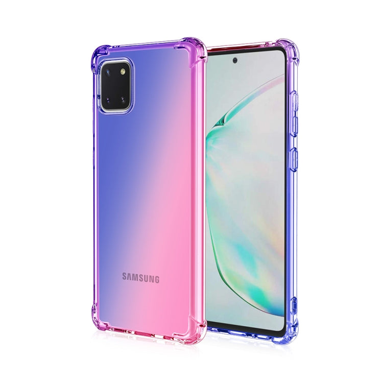For Samsung Galaxy Note 10 Lite & A81 Four-Corner Airbag Shockproof Gradient Color TPU Protective Case